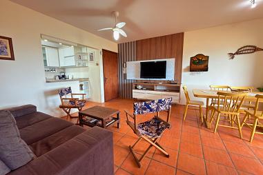 Apartamento Mobiliado com 3 Quartos e Vista para o Rio Mampituba à Venda na Praia Grande em Torres - Pronto para morar